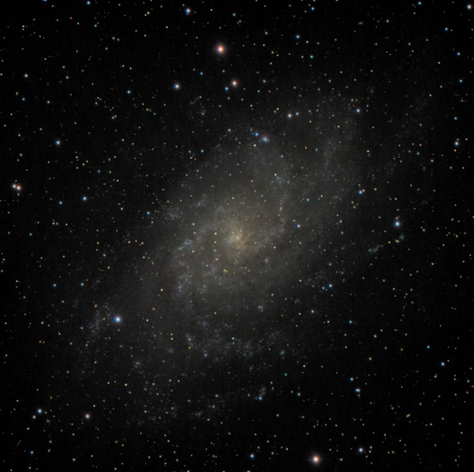 m33 seen using Celestron RASA 8 and ZWO ASI183MC