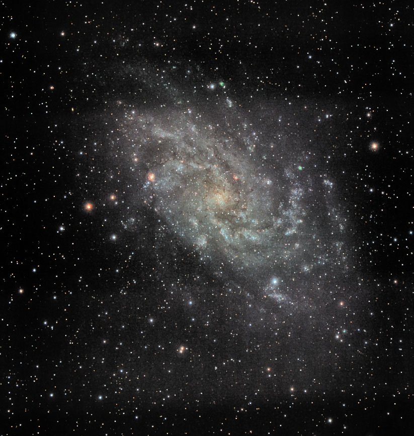 m33 seen using Celestron RASA 8 And ZWO ASI183MC