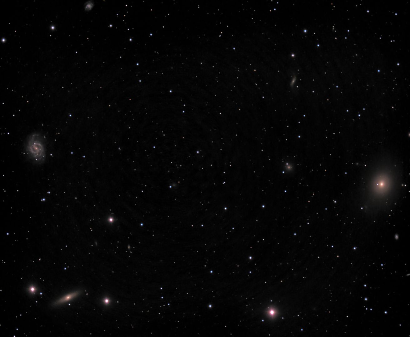 M49 and neighbors seen using Celestron RASA 8 and ZWO ASI183MC