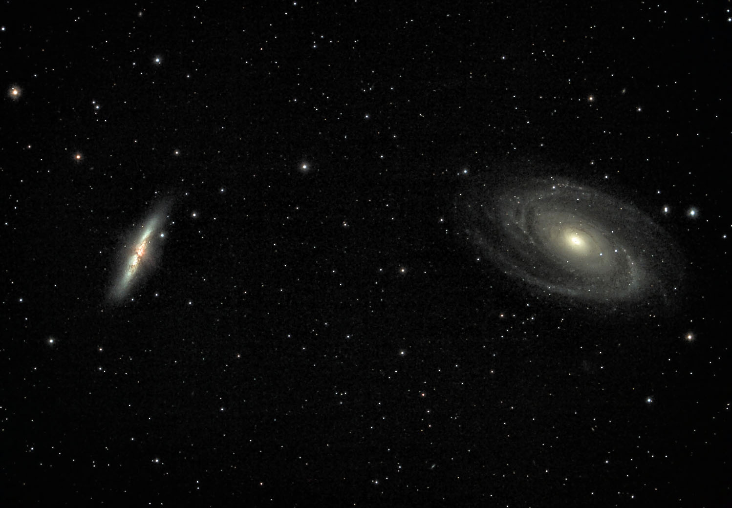 m81+m82 seen using Celestron RASA 8 and ZWO ASI183MC