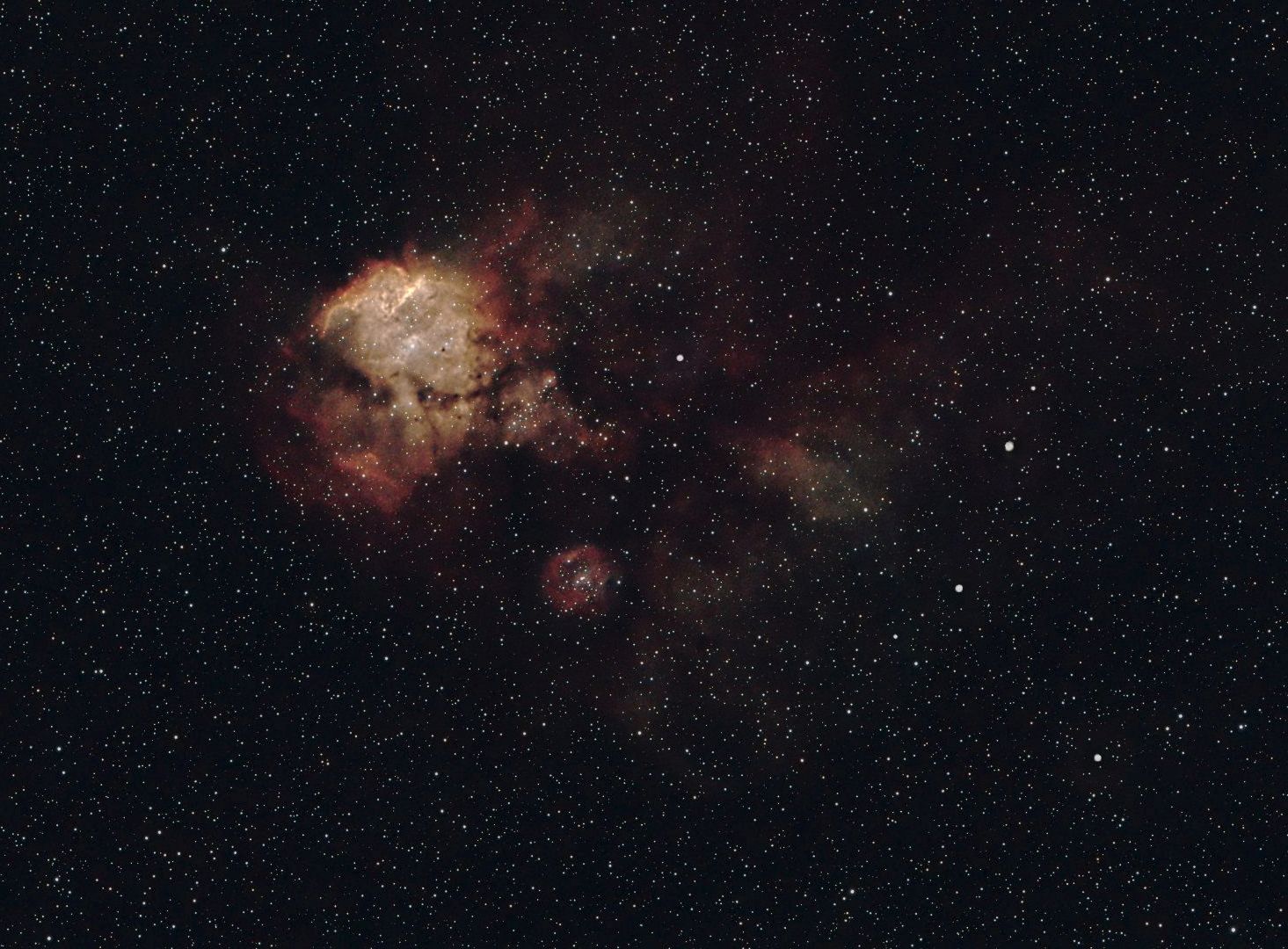 ngc2467 seen using Celestron RASA 8 and ZWO ASI183MC