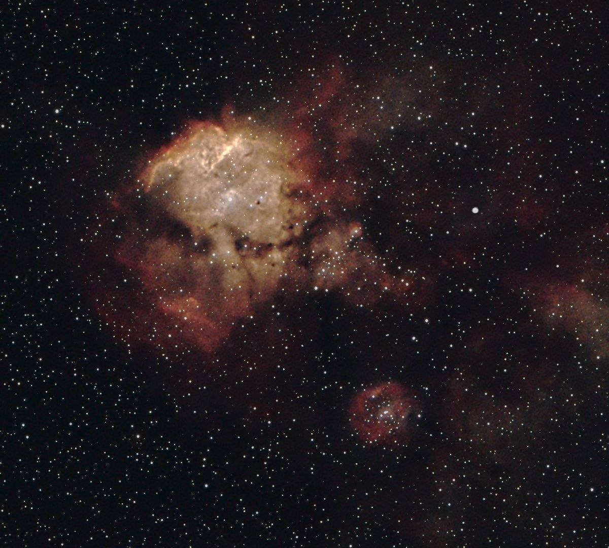 ngc2467 seen using Celestron RASA 8 And ZWO ASI183MC